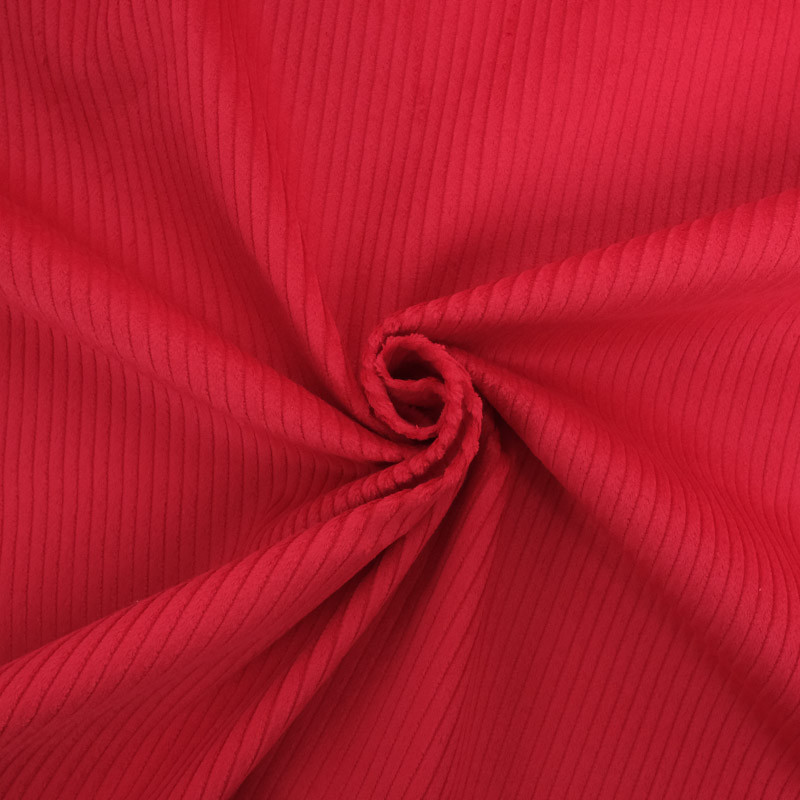 Velours Grosses Côtes Coton Armand rouge